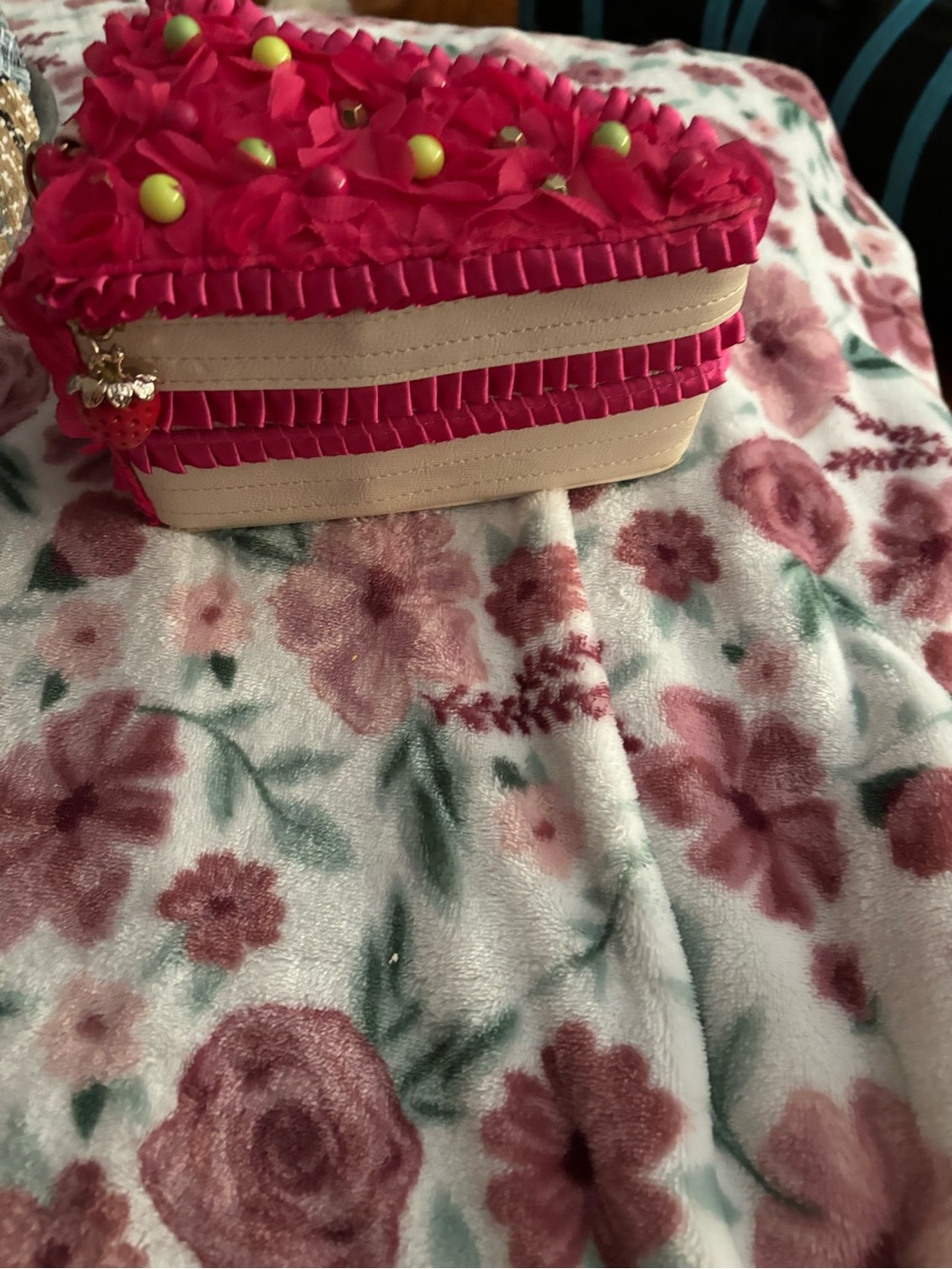 Betsy Johnson Pink studded cake purse! Used once!